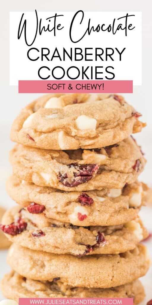 White Chocolate Cranberry Cookies JET Pin Image