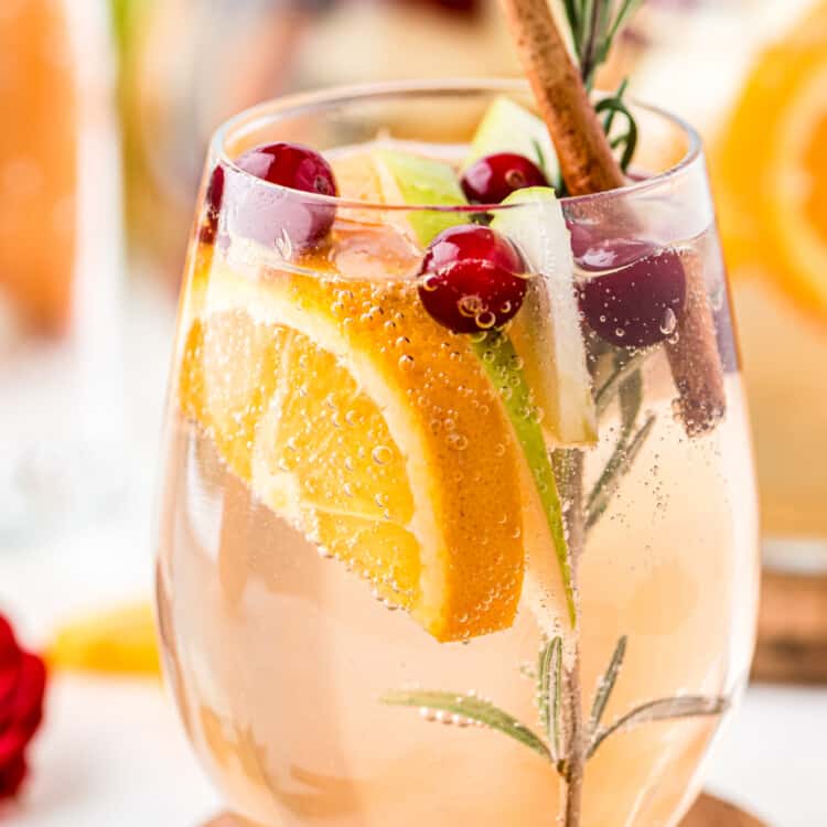White Christmas Sangria in glass