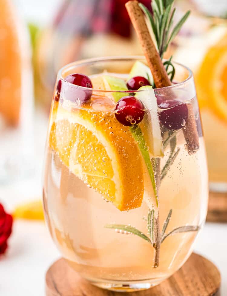 White Christmas Sangria in glass