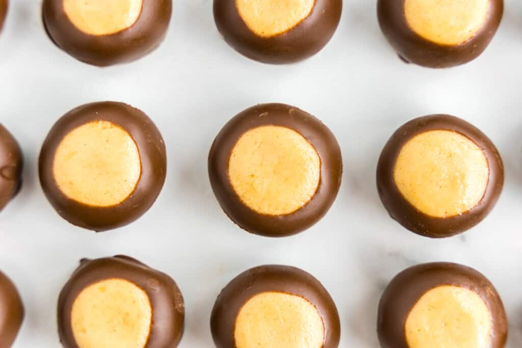 Overhead image of buckeyes