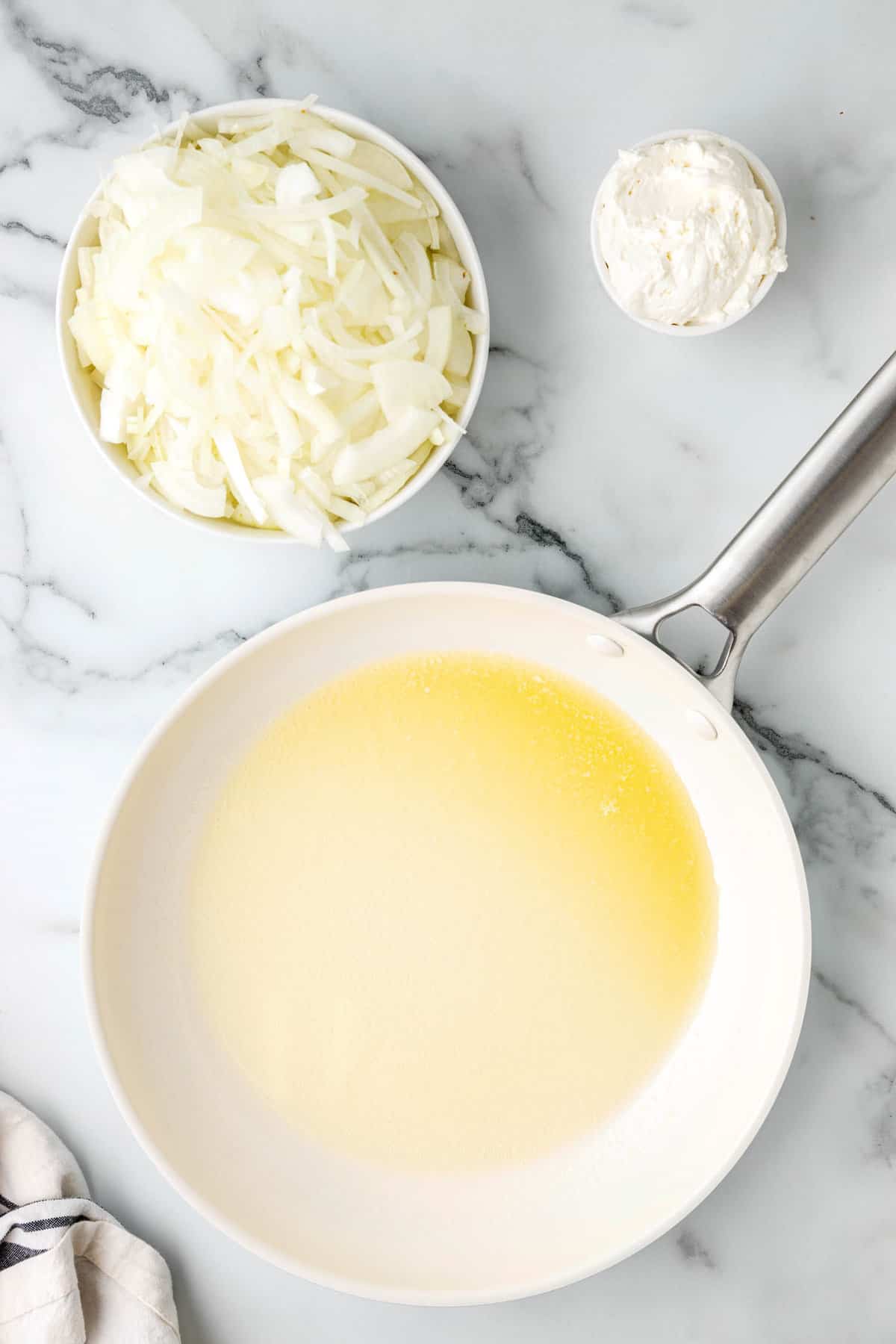 Butter is Melted in Saute Pan