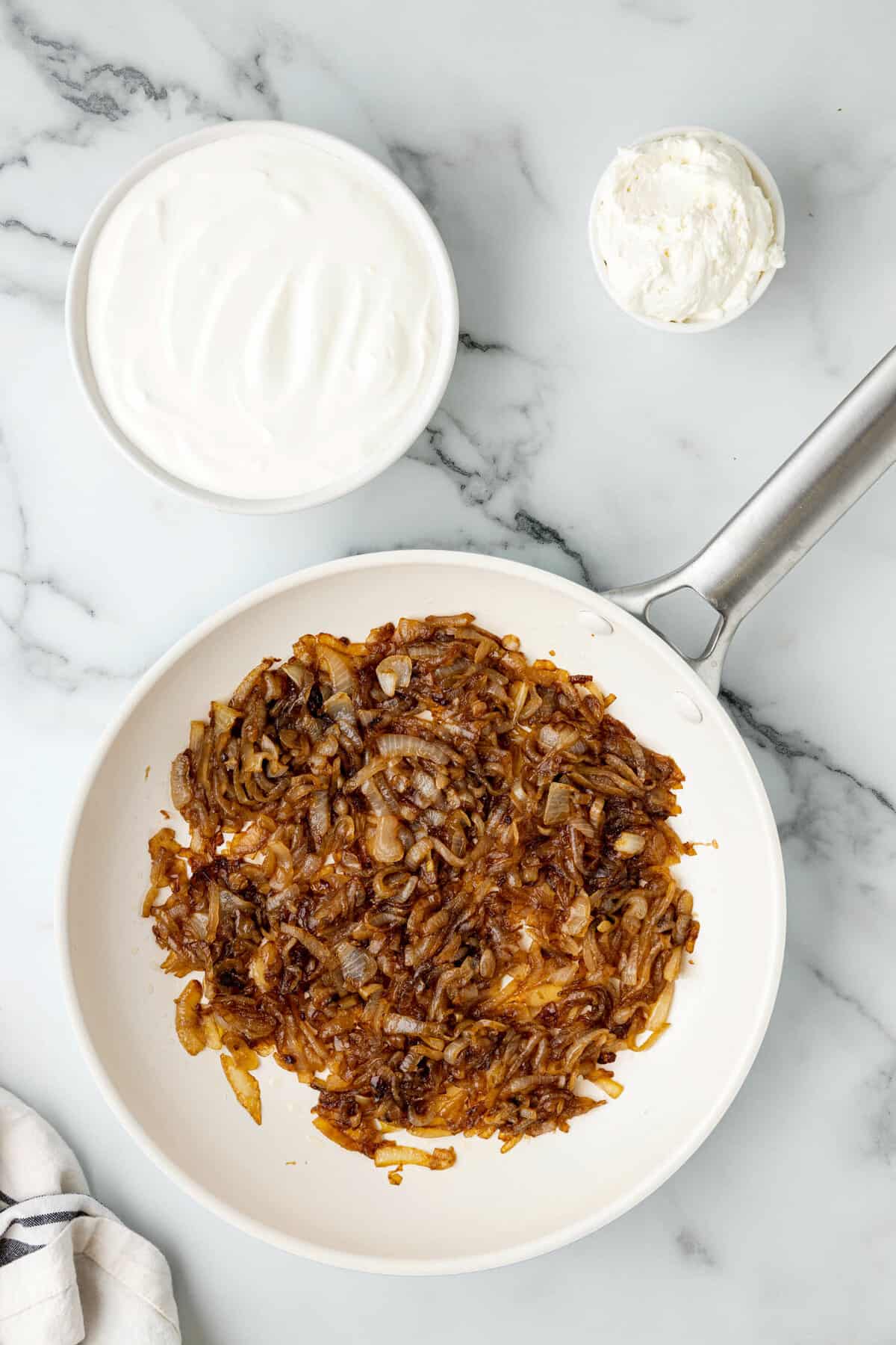 Prepared Onions for Caramelized Onion Dip Recipe