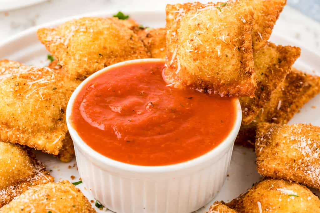 Fried Ravioli with Marinara Dipping Sauce