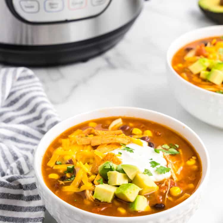 Instant Pot Chicken Taco Soup Quick and Easy Recipe