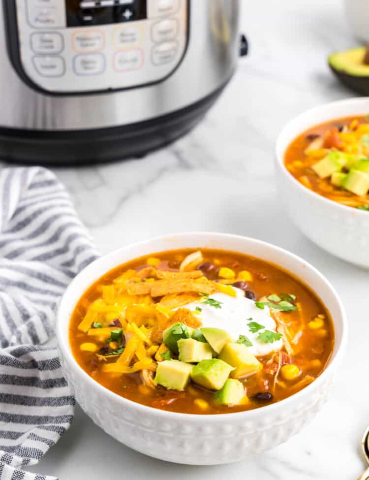 Instant Pot Chicken Taco Soup Quick and Easy Recipe