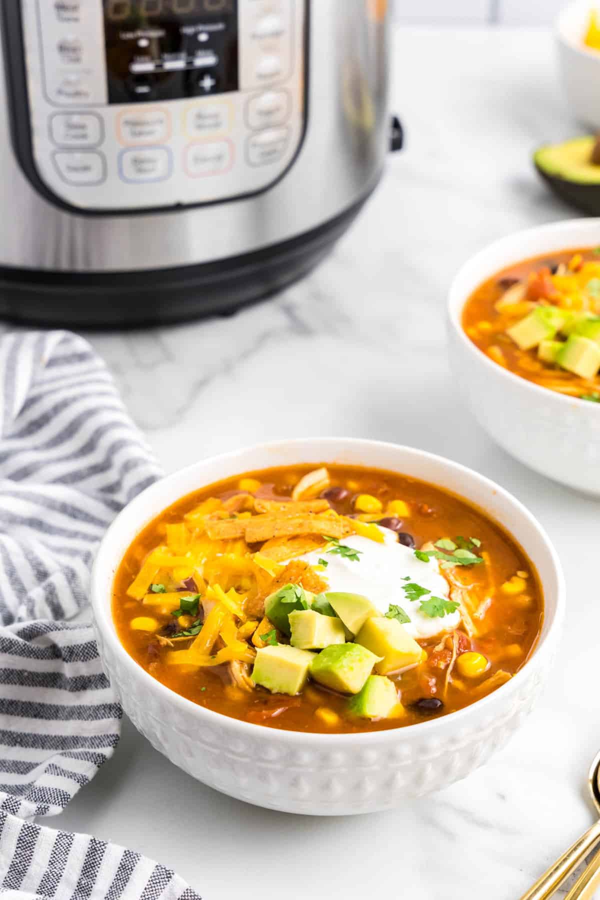 Instant Pot Chicken Taco Soup Quick and Easy Recipe