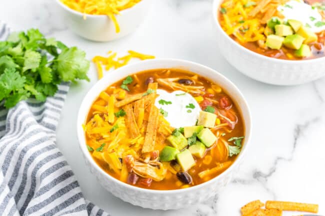 Instant Pot Chicken Taco Soup - Julie's Eats & Treats