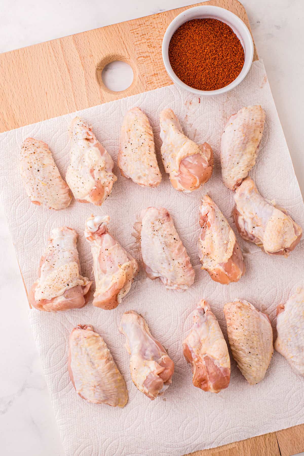 Overhead Image of Bone-In Chicken Wings for Pressure Cooker Recipe