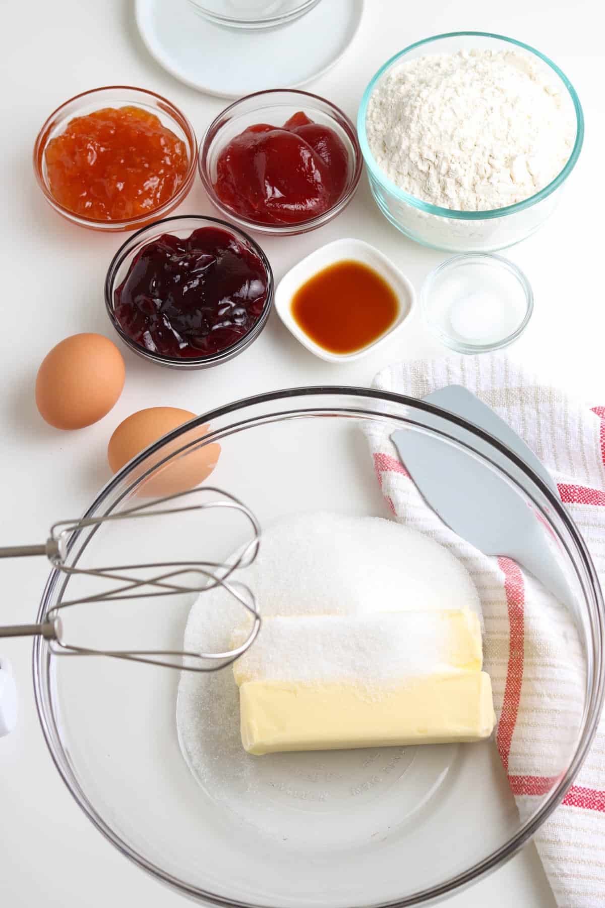 Adding Butter and Sugar to Thumbprint Cookie Recipe