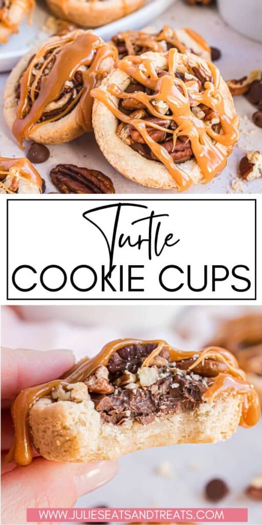 Turtle Cookie Cups JET Pinterest Image