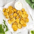 Air Fryer Fried Pickles Square Overhead Image