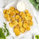 Air Fryer Fried Pickles Square Overhead Image