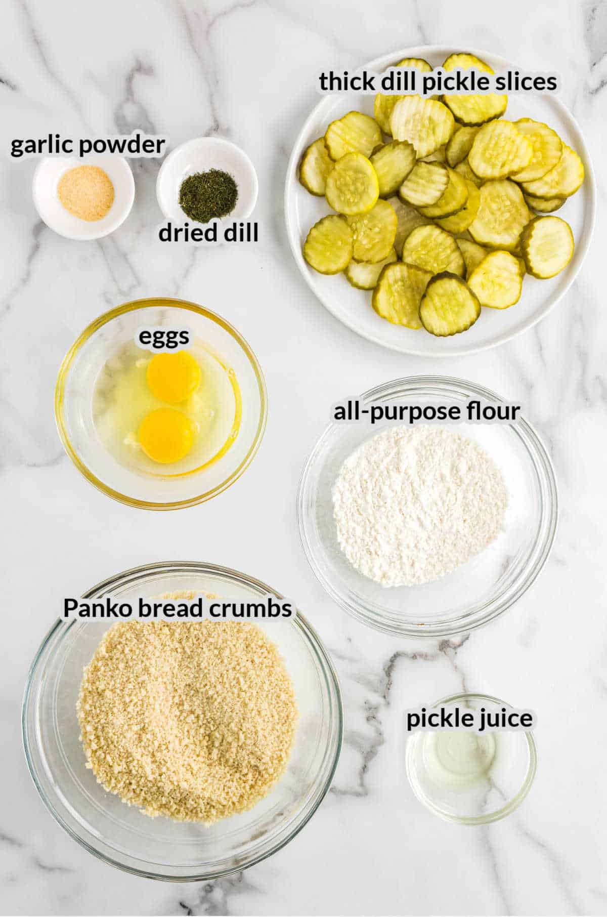 Air Fryer Fried Pickles Recipe Supplies