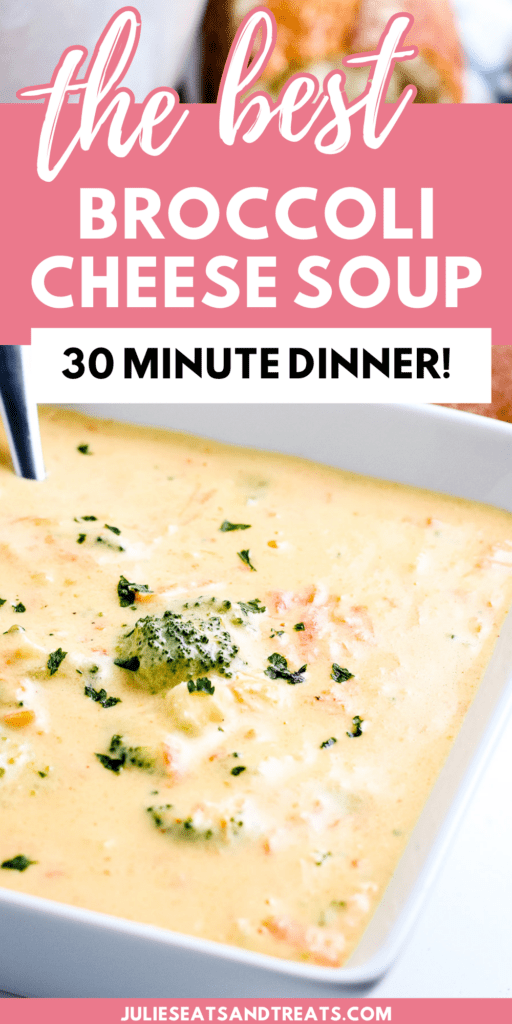 Broccoli Cheese Soup Pinterest Image