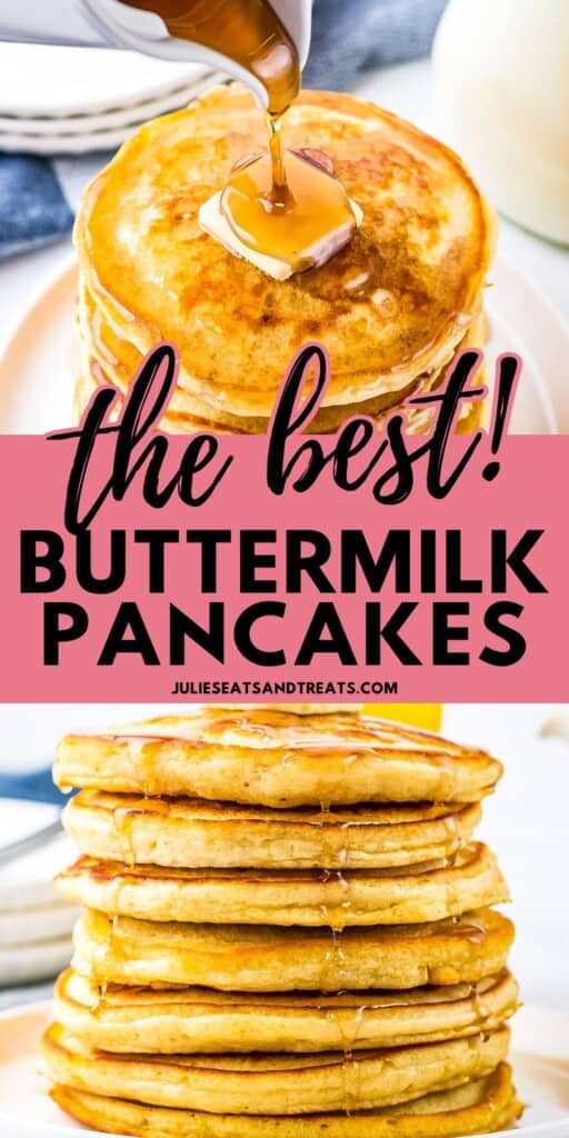 Buttermilk Pancakes Recipe Pinterest Image