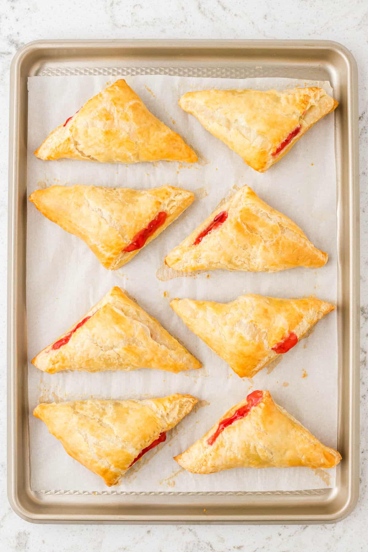 Flaky and Golden Brown Cherry Turnovers