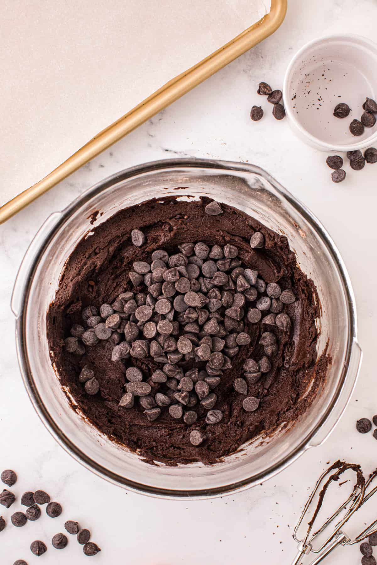 Adding Dark Chocolate Chips into Cake Mix Chocolate Cookies