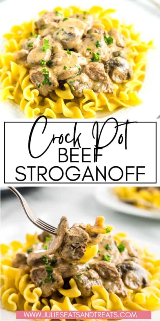 Crock Pot Beef Stroganoff JET Pin Image