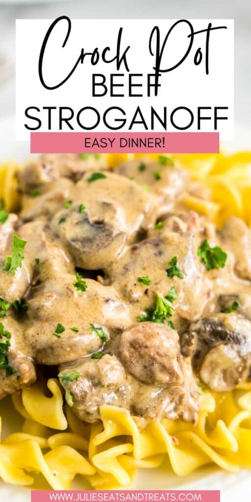 Crock Pot Beef Stroganoff JET Pinterest Image