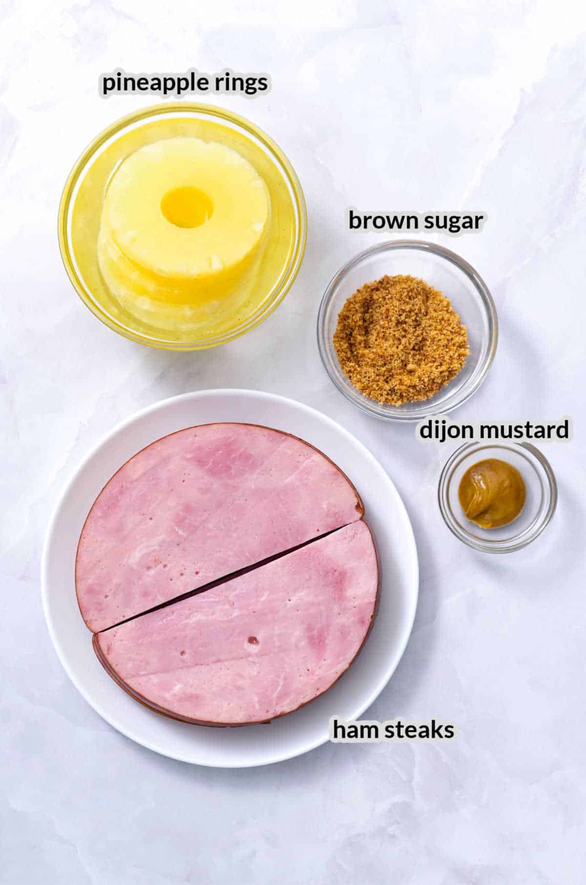 Ham Steaks with Pineapple Easy Dinner Recipe Ingredients