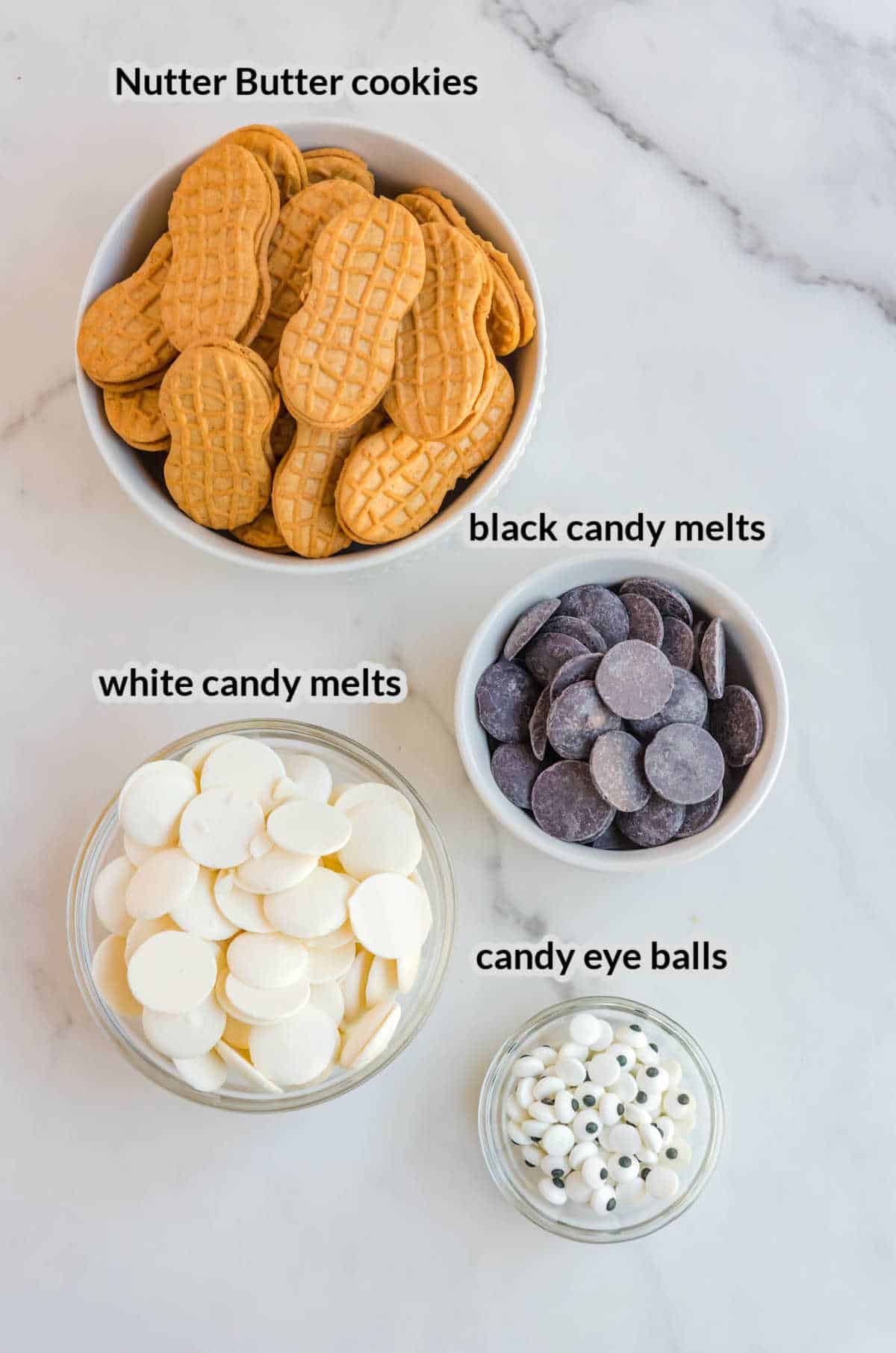 Nutter Butter Referee Cookies Overhead Ingredients