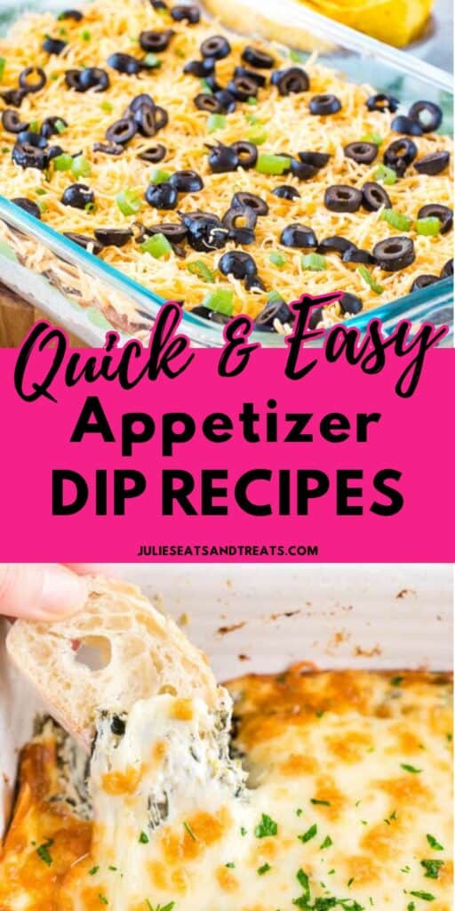 Appetizer Dip Recipes Pinterest Image Collage