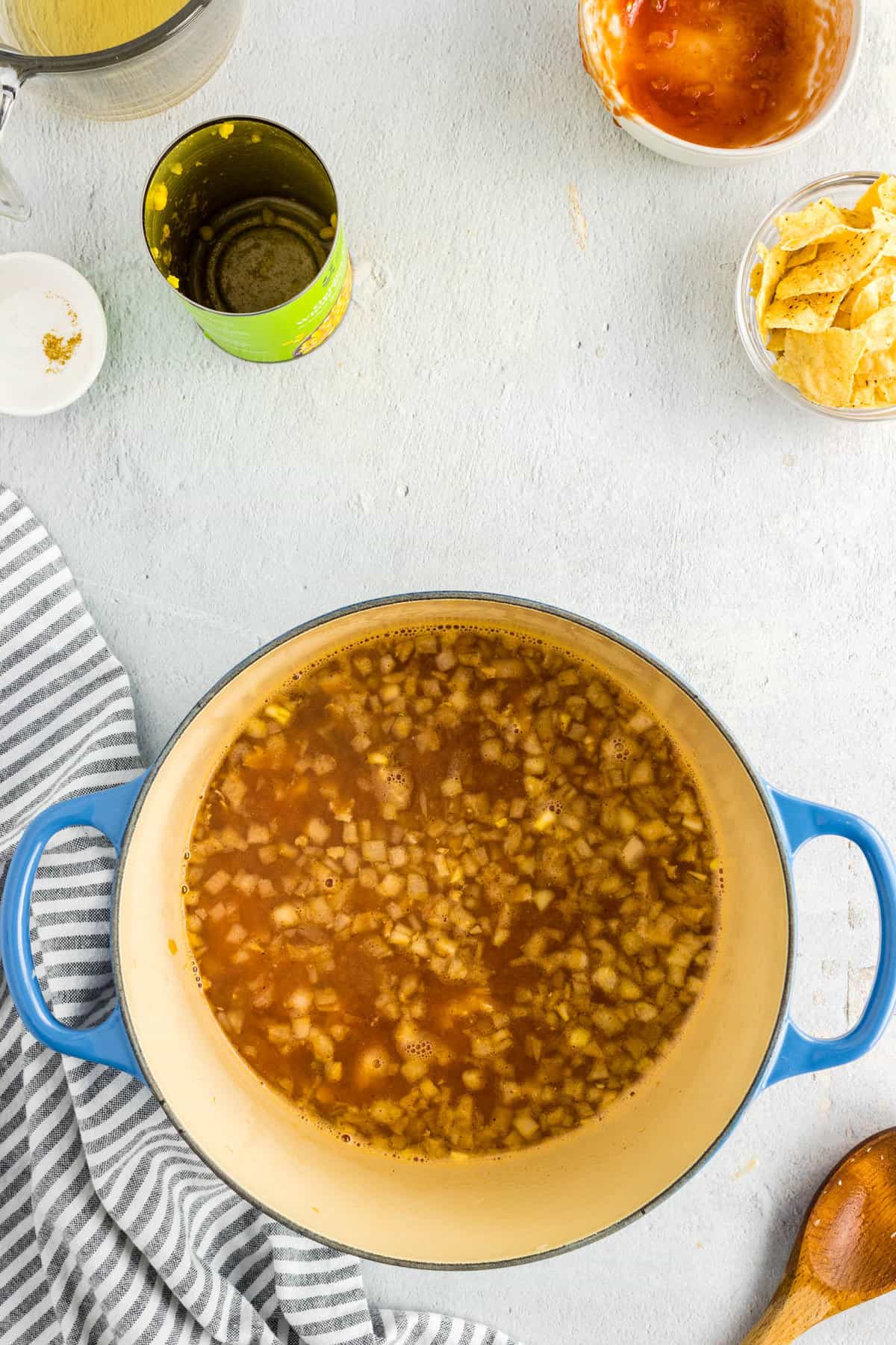 Adding in More Ingredients for Easy Chicken Tortilla Soup