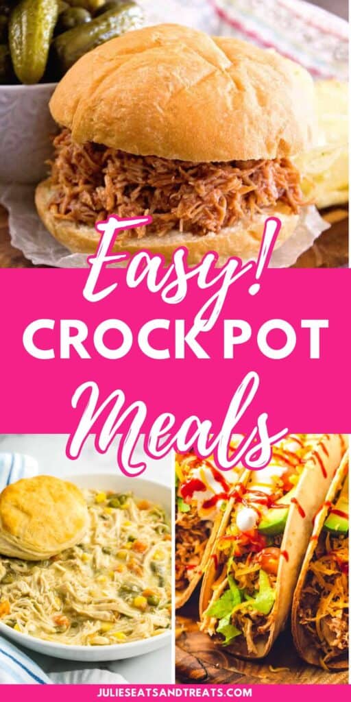 Crock Pot Meals Pin Collage