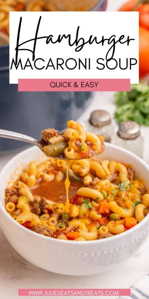 Hamburger Macaroni Soup JET Pinterest Image