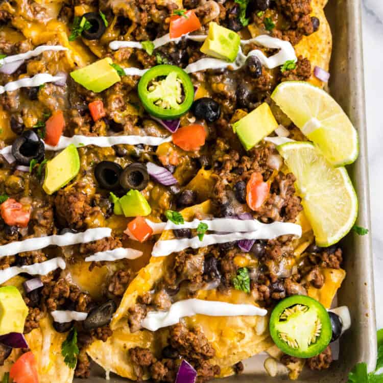 Loaded Nachos Recipe on Sheetpan