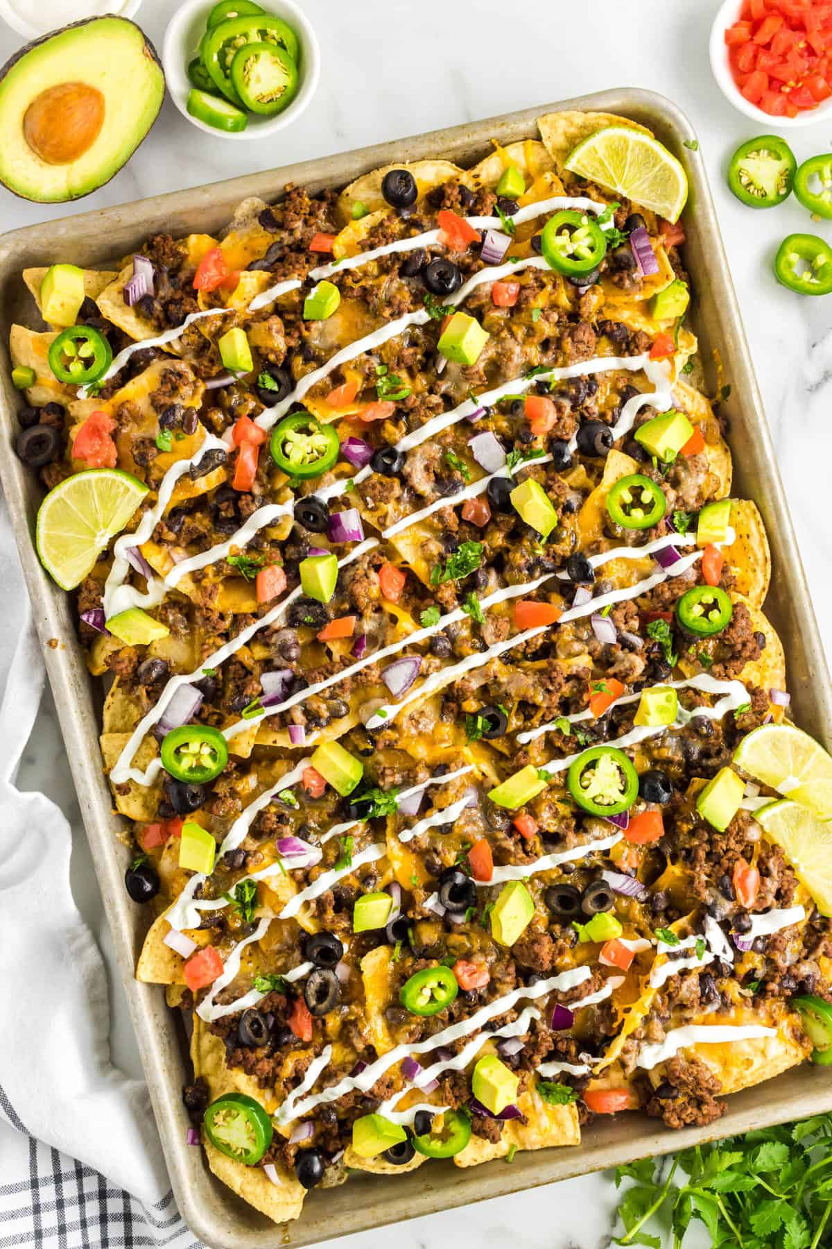 Loaded Nachos Topped with all the Fixings