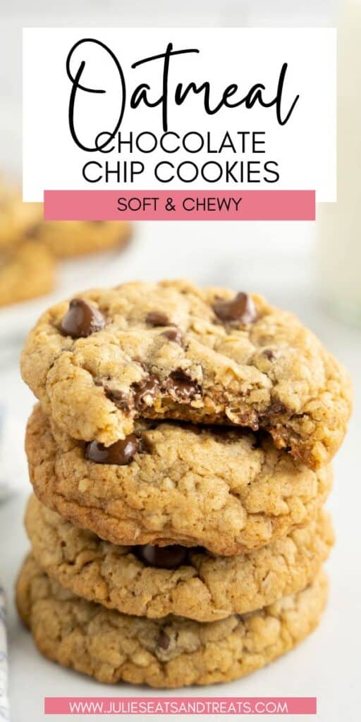 Oatmeal Chocolate Chip Cookies JET Pinterest Image