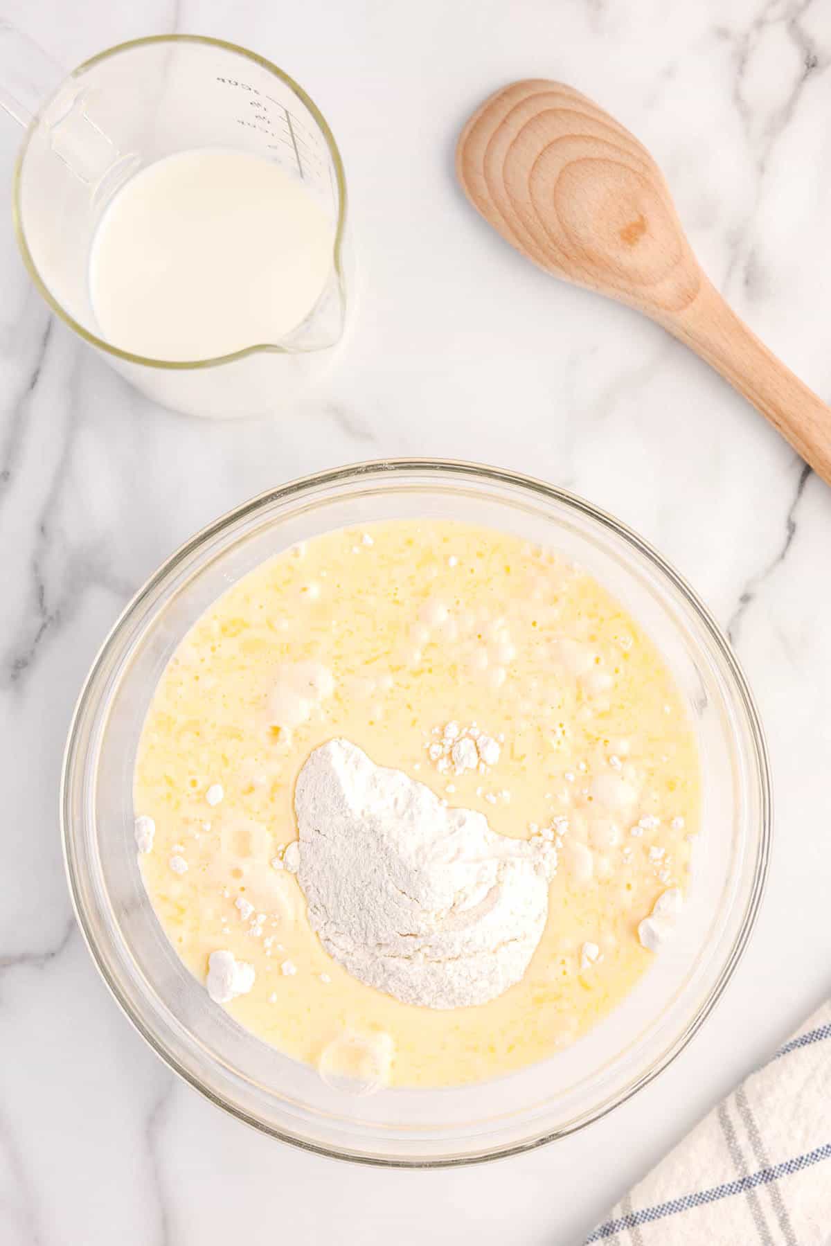 Adding in More Flour to Ticken Batter for Mini Pancake Recipe