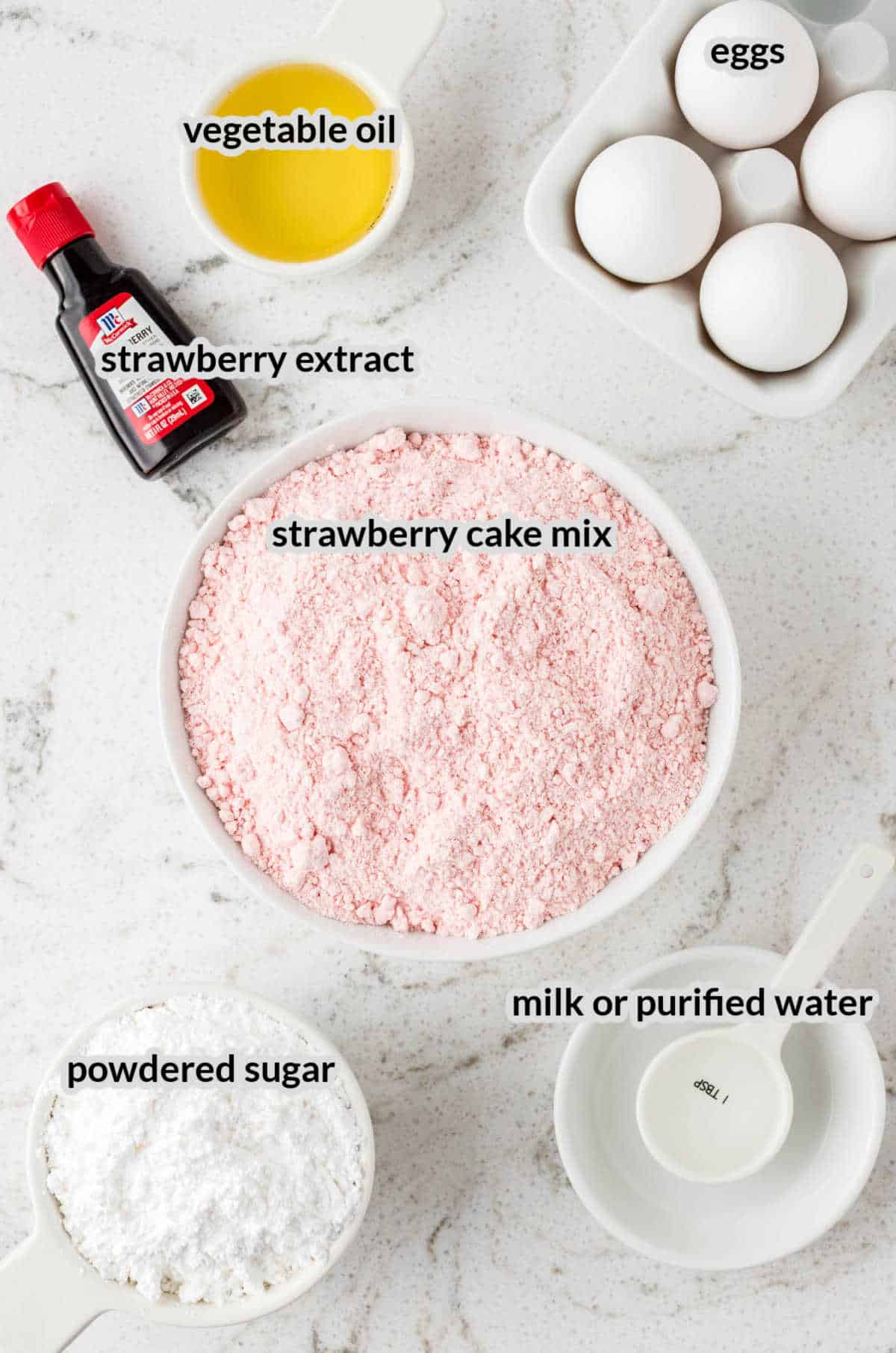 Overhead Image of Strawberry Brownies Recipe