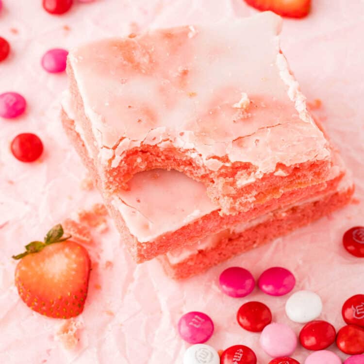 Square Image of Strawberry Brownies