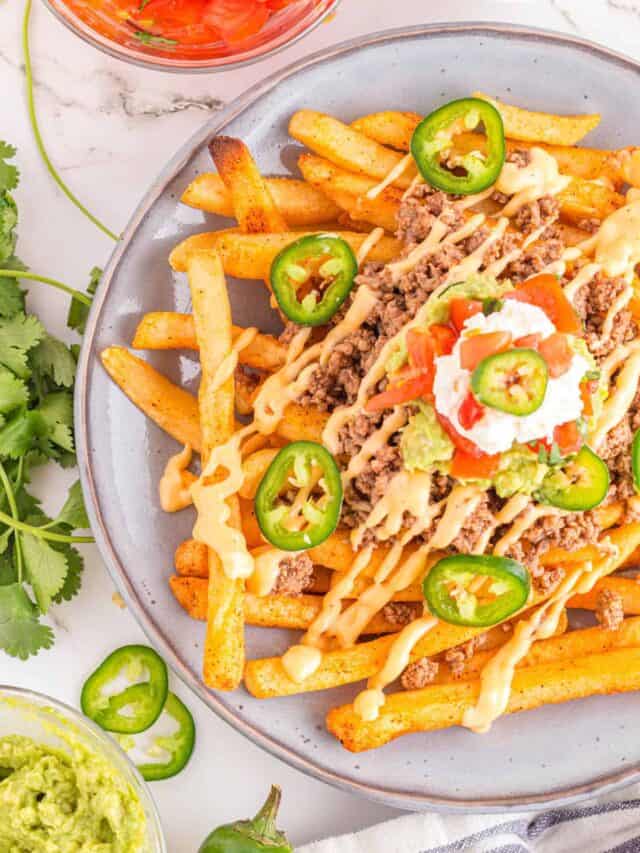 Taco Bell Nacho Fries Recipe Loaded with Toppings
