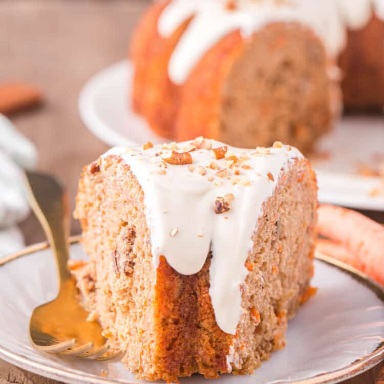 Carrot Bundt Cake Plated and Ready to Enjoy