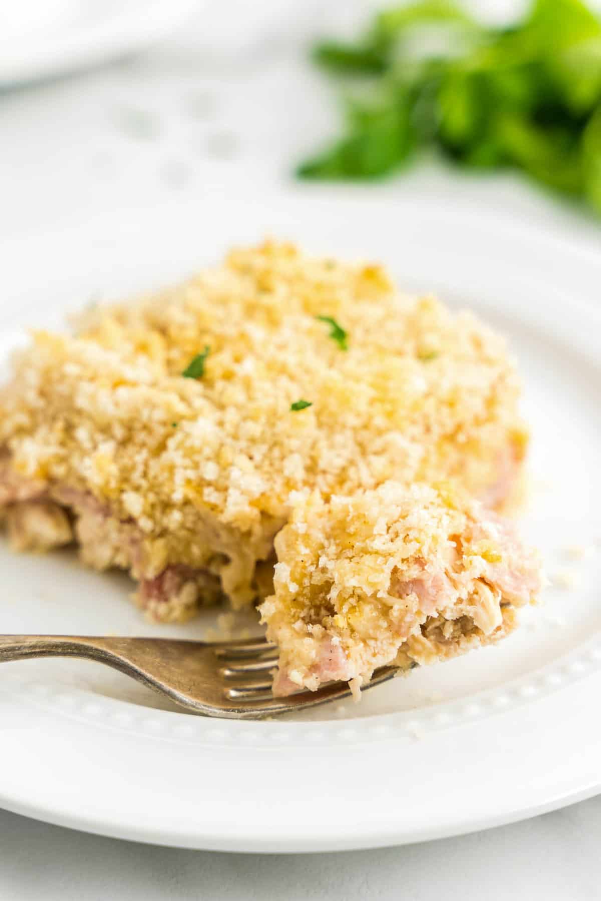 Easy Chicken Cordon Bleu Casserole Recipe Plated with a Perfect Blend of Ingredients