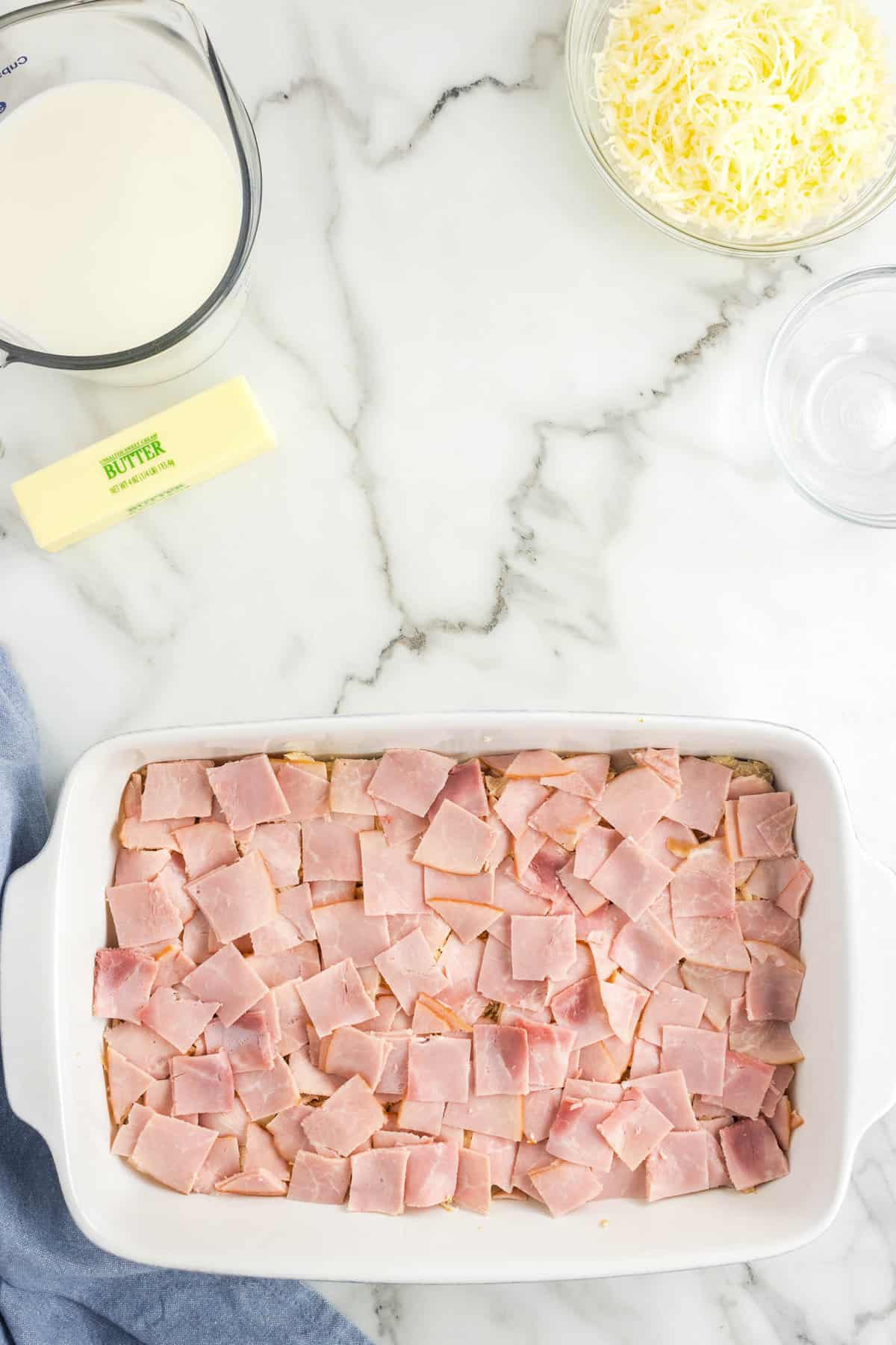 Adding Ham Layer to Easy Chicken Cordon Bleu Casserole Recipe