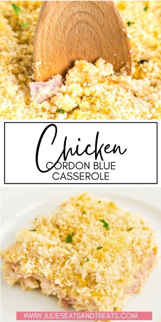 Chicken Cordon Bleu Casserole JET Pin Image