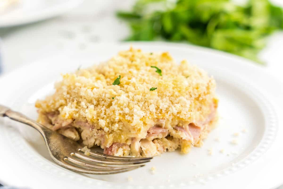 Chicken Cordon Bleu Casserole Recipe Just Out of the Oven