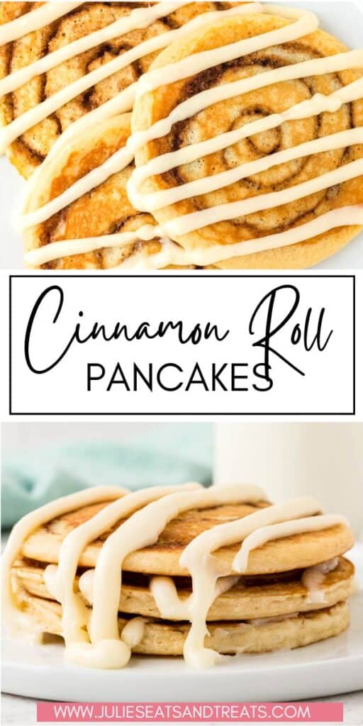 Cinnamon Roll Pancakes JET Pin Image