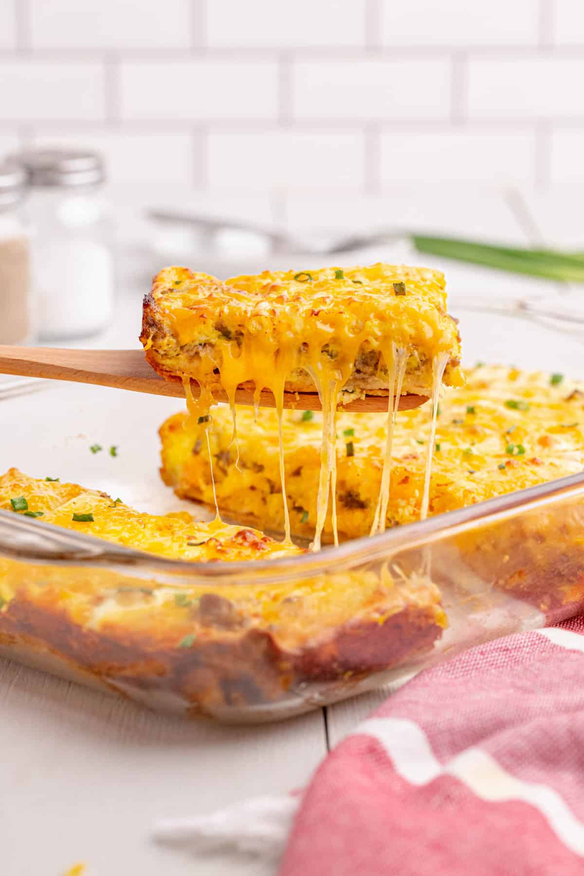 Crescent Roll Egg Bake Recipe Hot Out of the Oven Oozing with Cheese