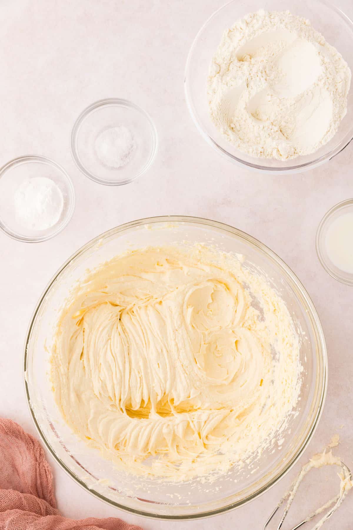 Mixing Wet Ingredients for Easter Cupcake Recipe