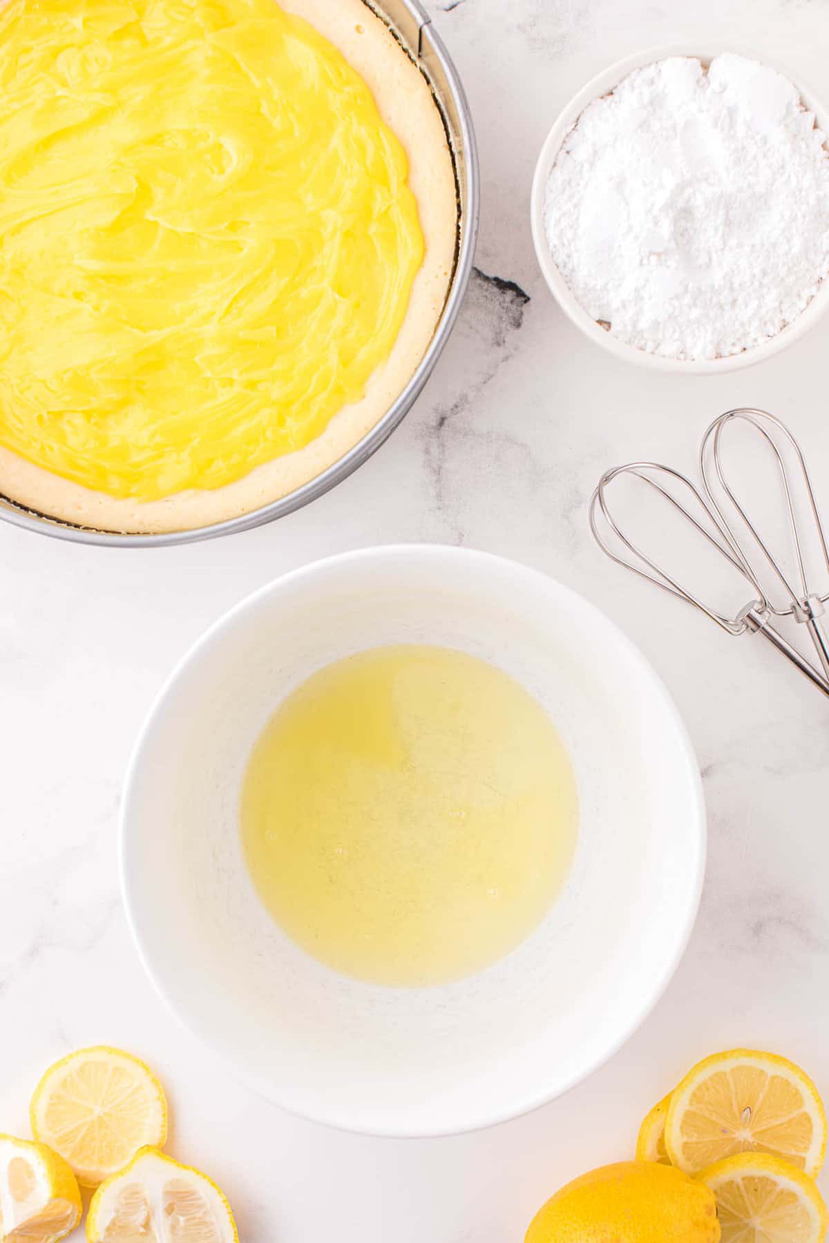 Preparing the Meringue Topping for Lemon Meringue Cheesecake Recipe