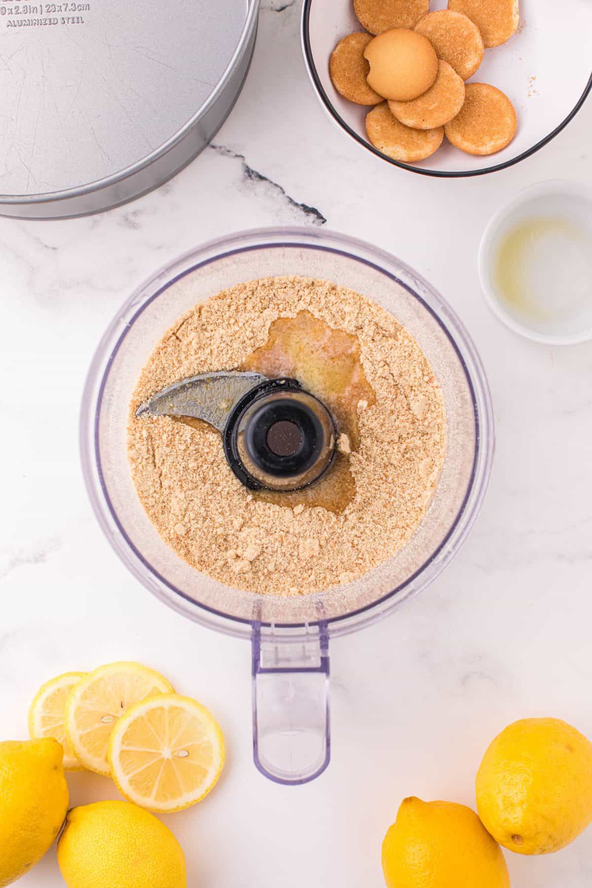 Lemon Curd Cheesecake Recipe with Crust in Food Processor