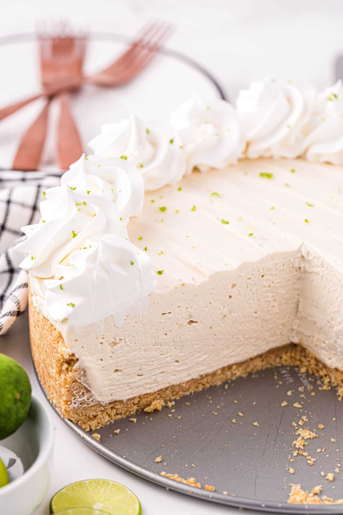 Key Lime Cheesecake Sliced and Ready to Enjoy