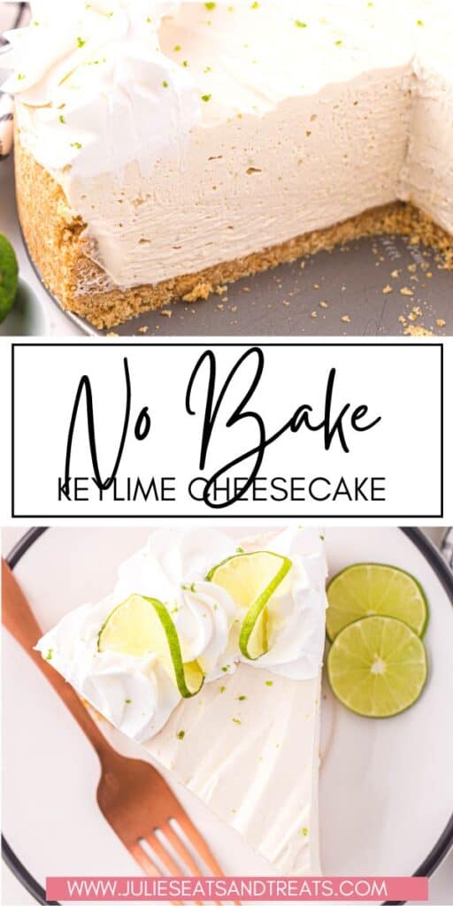 No Bake Keylime Cheesecake JET Pin Image