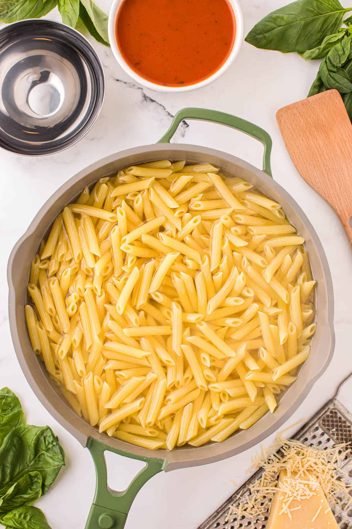 Penne Boiled al dente for Penne alla Vodka Recipe