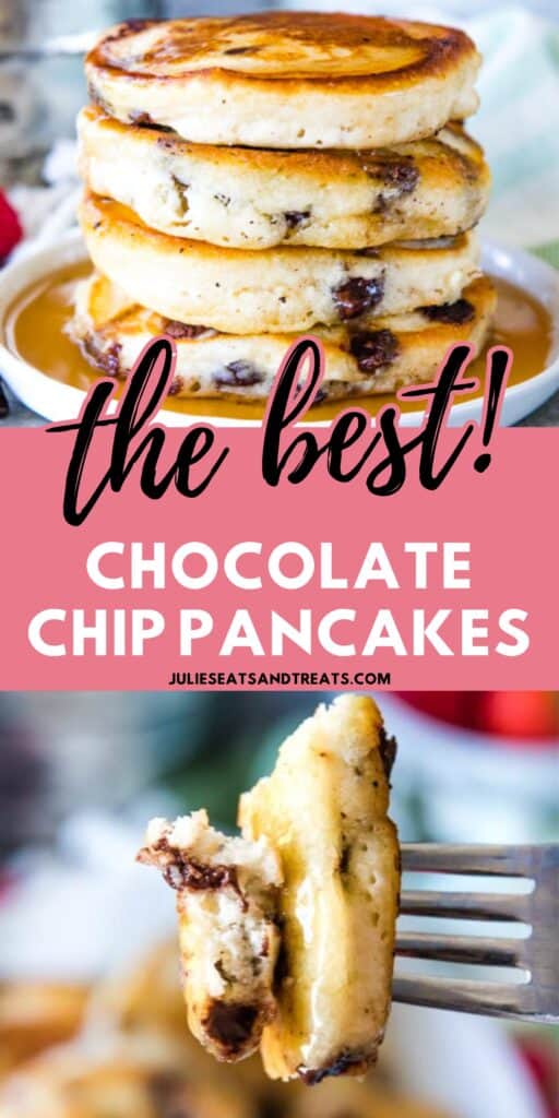 Chocolate Chip Pancakes Pinterest Image